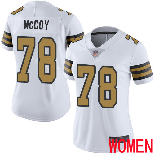 New Orleans Saints Limited White Women Erik McCoy Jersey NFL Football 78 Rush Vapor Untouchable Jersey